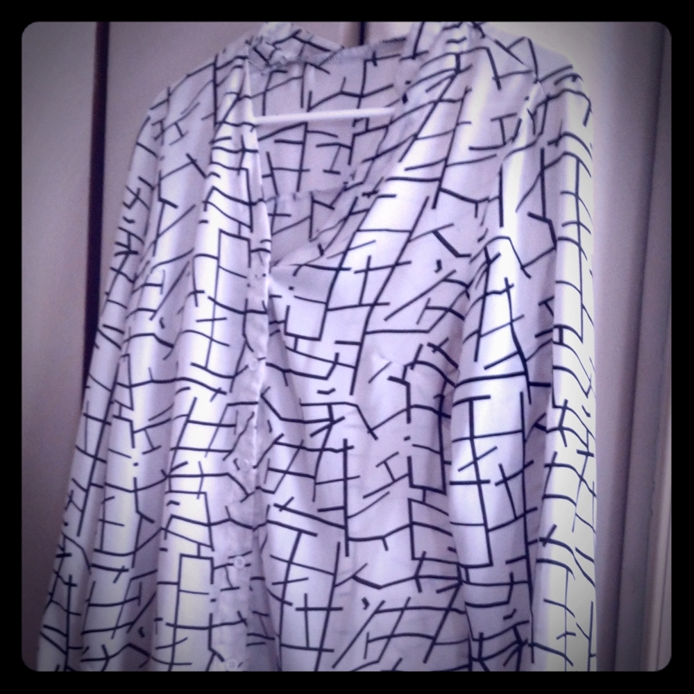 White and Black blouse